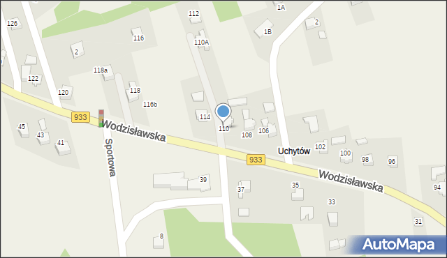 Mszana, Wodzisławska, 110, mapa Mszana