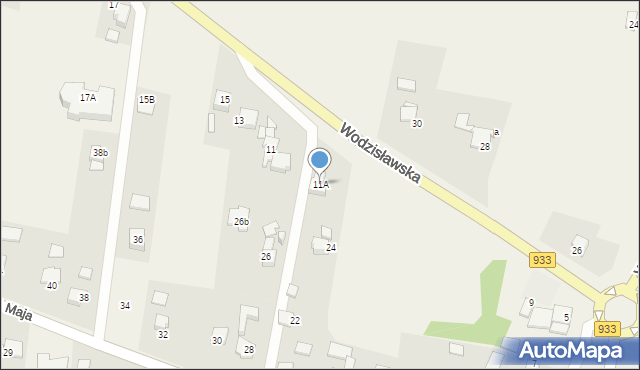 Mszana, Wodzisławska, 11A, mapa Mszana