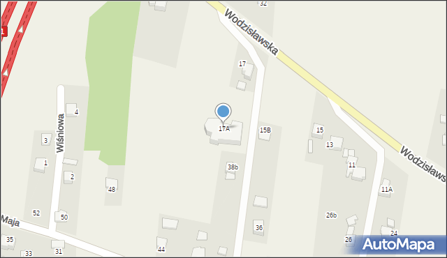 Mszana, Wodzisławska, 17A, mapa Mszana