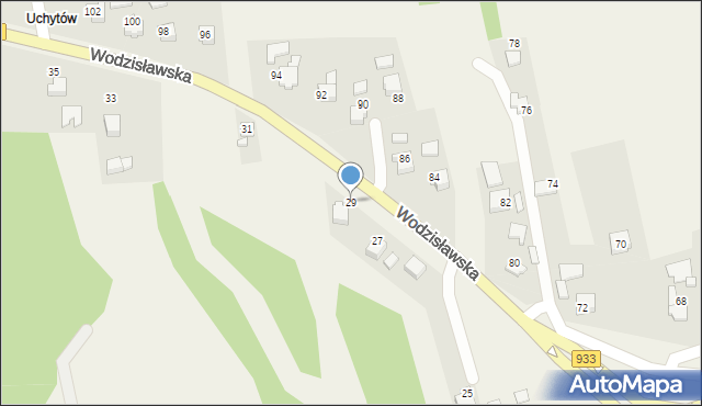 Mszana, Wodzisławska, 29, mapa Mszana