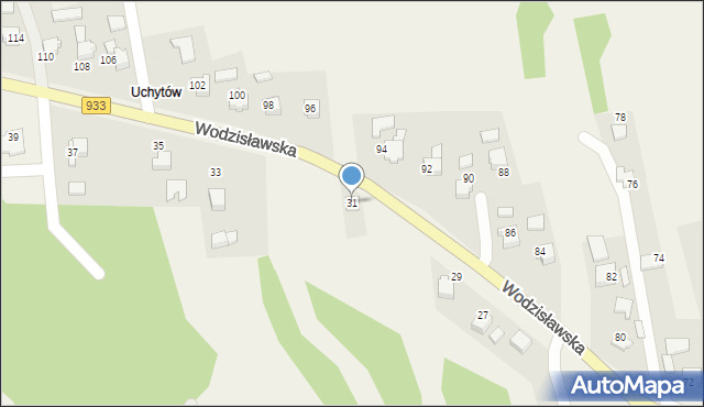 Mszana, Wodzisławska, 31, mapa Mszana