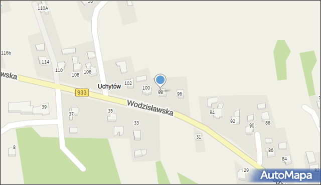 Mszana, Wodzisławska, 98, mapa Mszana