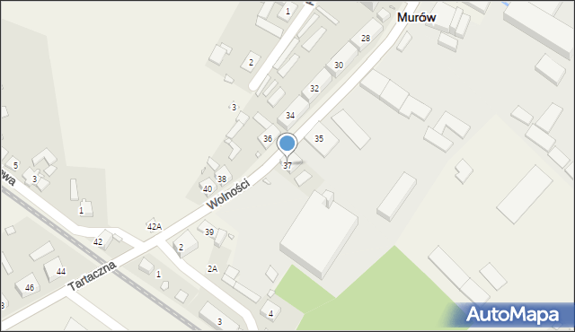 Murów, Wolności, 37, mapa Murów