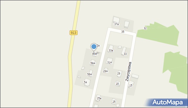 Myszkowice, Wolności, 60A, mapa Myszkowice