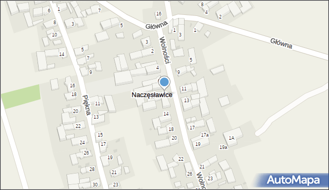 Naczęsławice, Wolności, 10, mapa Naczęsławice