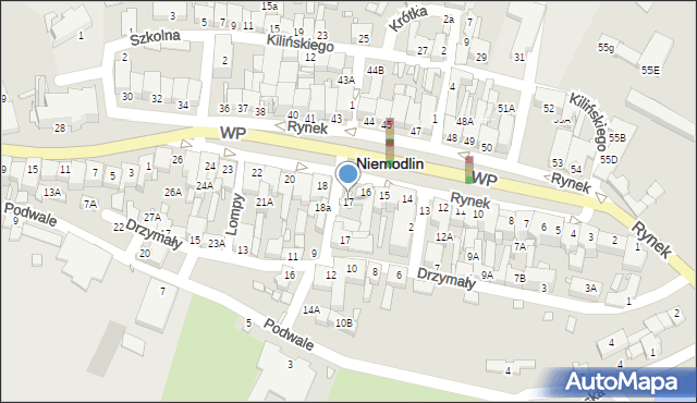 Niemodlin, Wojska Polskiego, 17, mapa Niemodlin