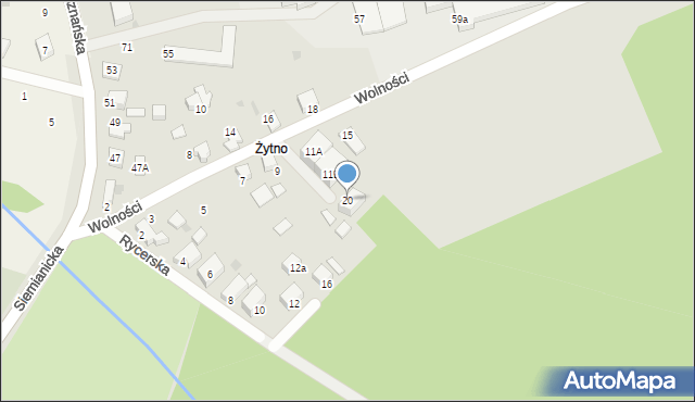 Oborniki Śląskie, Wolności, 20, mapa Oborniki Śląskie