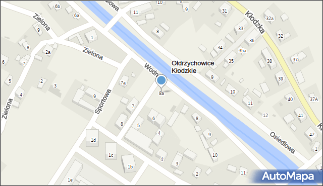 Ołdrzychowice Kłodzkie, Wodna, 8a, mapa Ołdrzychowice Kłodzkie