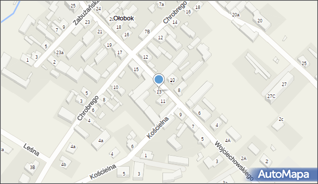 Ołobok, Wojciechowskiego, 13, mapa Ołobok