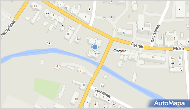 Orzysz, Wojska Polskiego, 2, mapa Orzysz