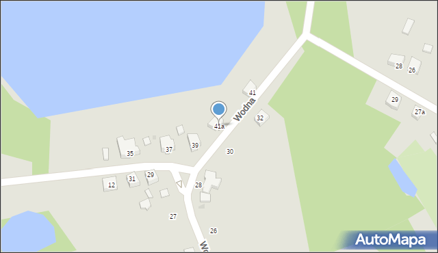 Ośno Lubuskie, Wodna, 41a, mapa Ośno Lubuskie