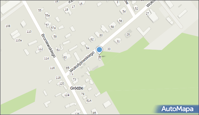Ostrów Mazowiecka, Wołodyjowskiego Michała, 35, mapa Ostrów Mazowiecka