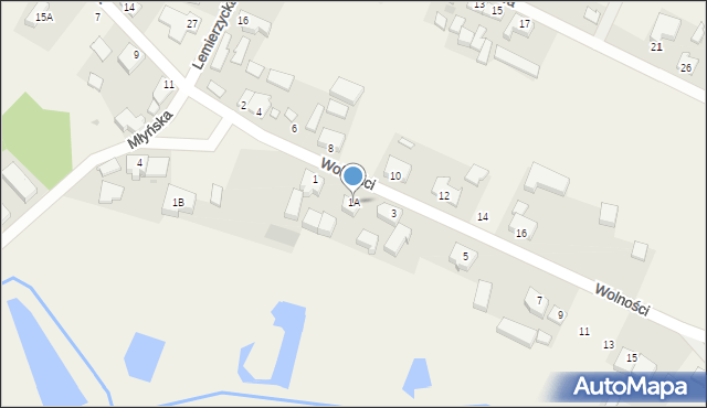 Ownice, Wolności, 1A, mapa Ownice