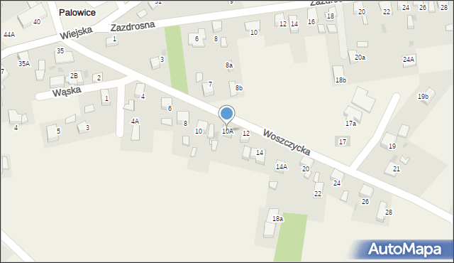 Palowice, Woszczycka, 10A, mapa Palowice