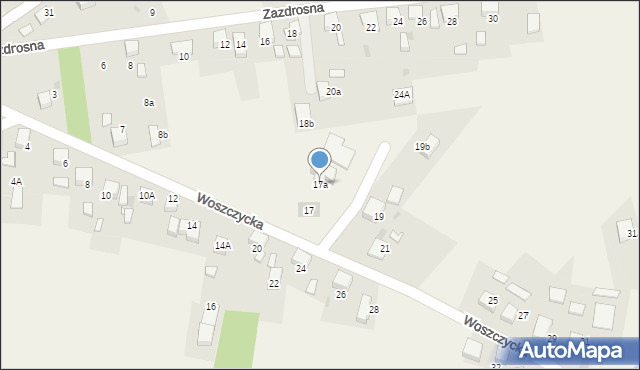 Palowice, Woszczycka, 17a, mapa Palowice
