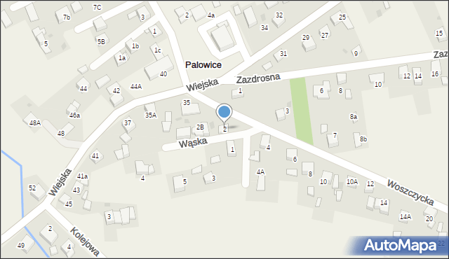 Palowice, Woszczycka, 2, mapa Palowice