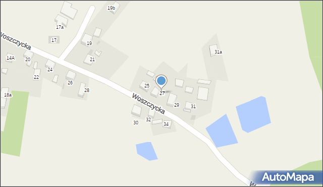 Palowice, Woszczycka, 27, mapa Palowice