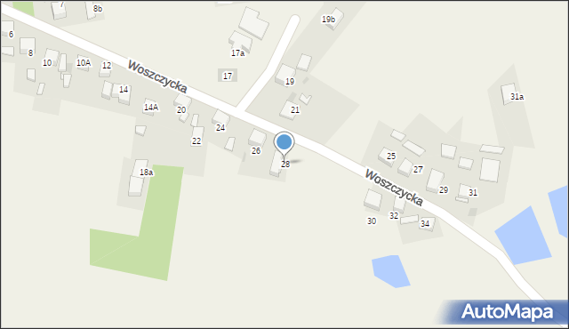 Palowice, Woszczycka, 28, mapa Palowice