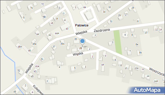 Palowice, Woszczycka, 2a, mapa Palowice