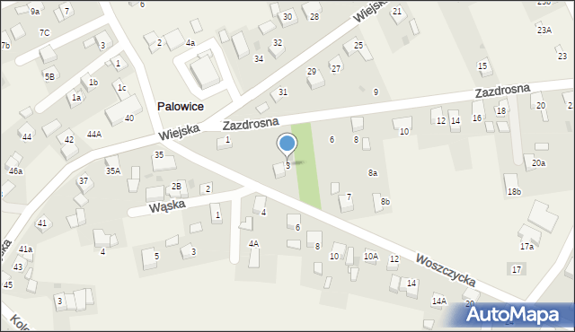 Palowice, Woszczycka, 3, mapa Palowice