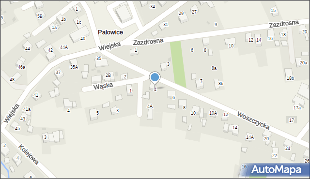 Palowice, Woszczycka, 4, mapa Palowice