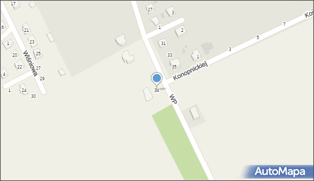 Parczew, Wojska Polskiego, 34, mapa Parczew