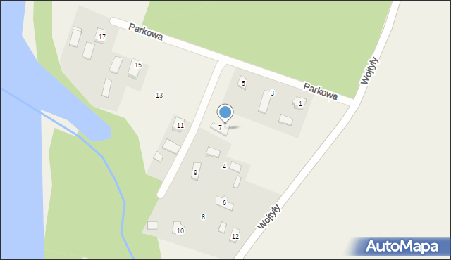 Pastwiska, Wojtyły Karola, kard., 2, mapa Pastwiska