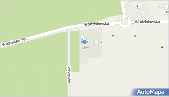 Pawłowice, Wodzisławska, 89, mapa Pawłowice