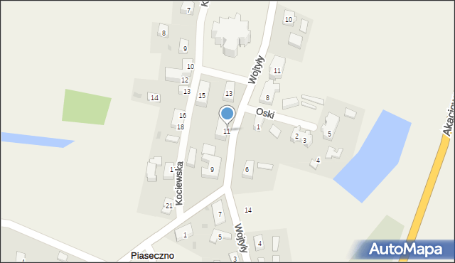 Piaseczno, Wojtyły Karola, ks. kard., 11, mapa Piaseczno