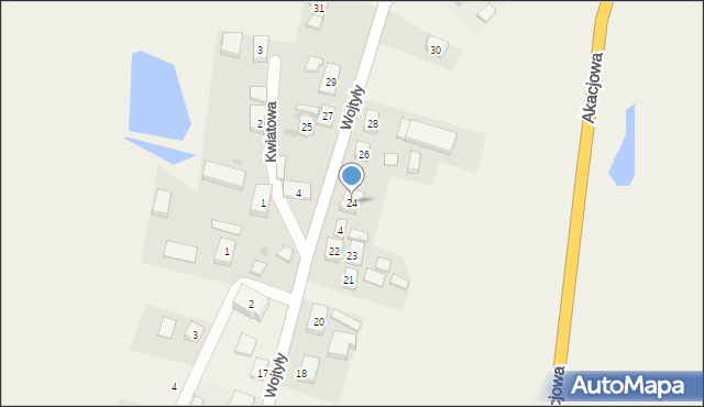 Piaseczno, Wojtyły Karola, ks. kard., 24, mapa Piaseczno