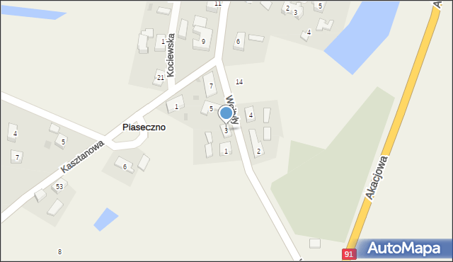 Piaseczno, Wojtyły Karola, ks. kard., 3, mapa Piaseczno