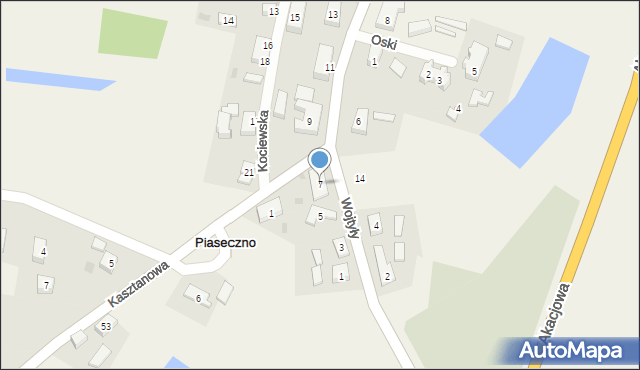 Piaseczno, Wojtyły Karola, ks. kard., 7, mapa Piaseczno