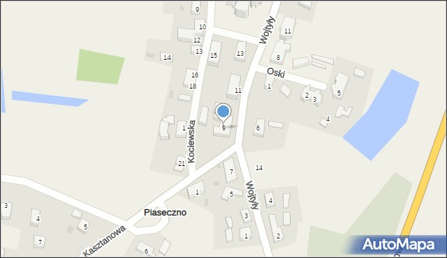 Piaseczno, Wojtyły Karola, ks. kard., 9, mapa Piaseczno