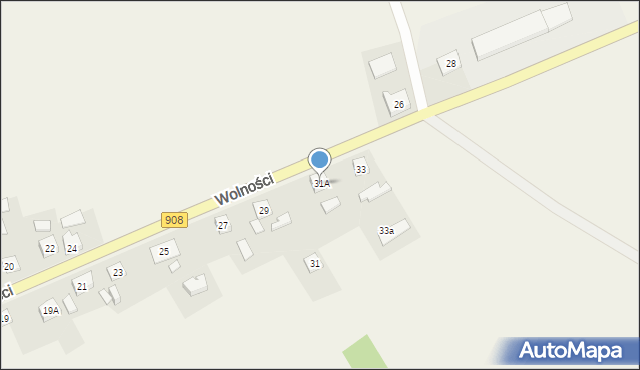 Piasek, Wolności, 31A, mapa Piasek