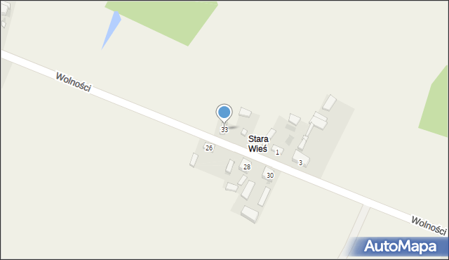 Piaski, Wolności, 33, mapa Piaski