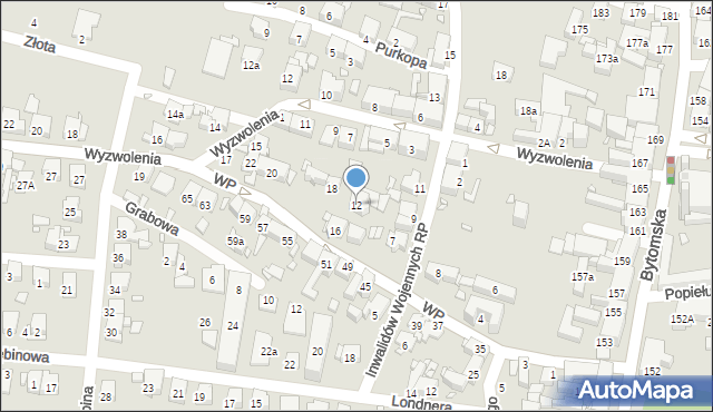 Piekary Śląskie, Wojska Polskiego, 12, mapa Piekary Śląskie