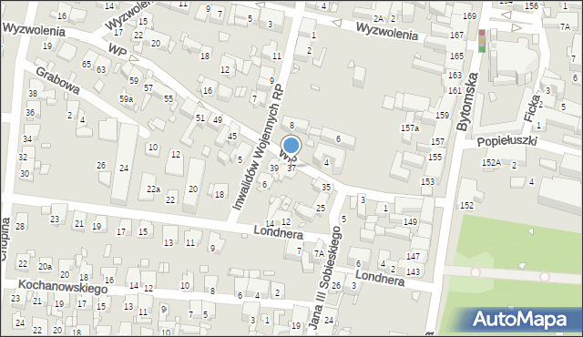 Piekary Śląskie, Wojska Polskiego, 37, mapa Piekary Śląskie