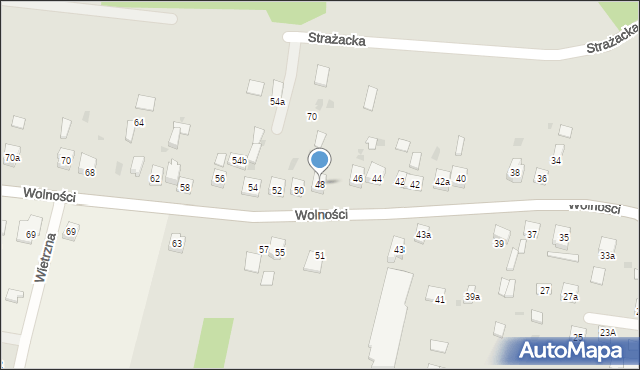 Piekoszów, Wolności, 48, mapa Piekoszów