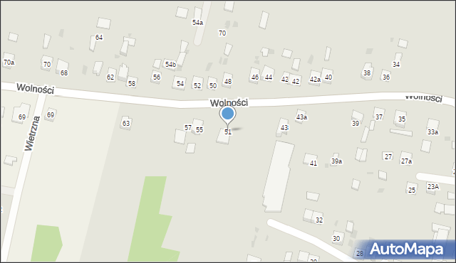 Piekoszów, Wolności, 51, mapa Piekoszów