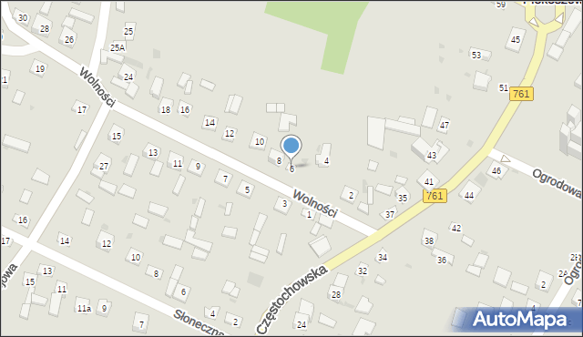 Piekoszów, Wolności, 6, mapa Piekoszów