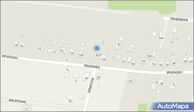 Piekoszów, Wolności, 70, mapa Piekoszów