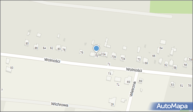 Piekoszów, Wolności, 72, mapa Piekoszów
