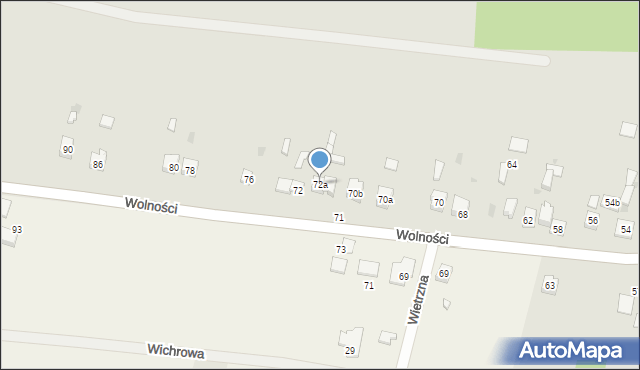 Piekoszów, Wolności, 72a, mapa Piekoszów