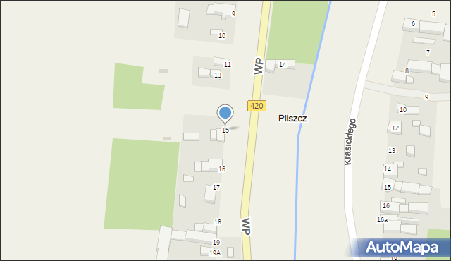 Pilszcz, Wojska Polskiego, 15, mapa Pilszcz