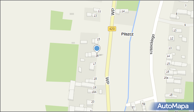 Pilszcz, Wojska Polskiego, 16, mapa Pilszcz