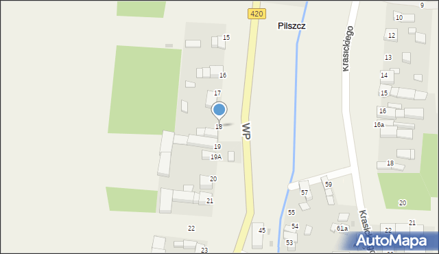 Pilszcz, Wojska Polskiego, 18, mapa Pilszcz