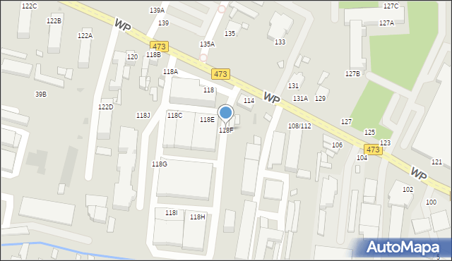 Piotrków Trybunalski, Wojska Polskiego, 118F, mapa Piotrków Trybunalski