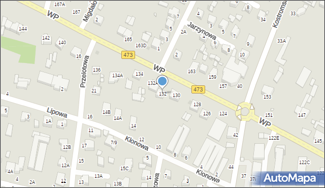 Piotrków Trybunalski, Wojska Polskiego, 132, mapa Piotrków Trybunalski