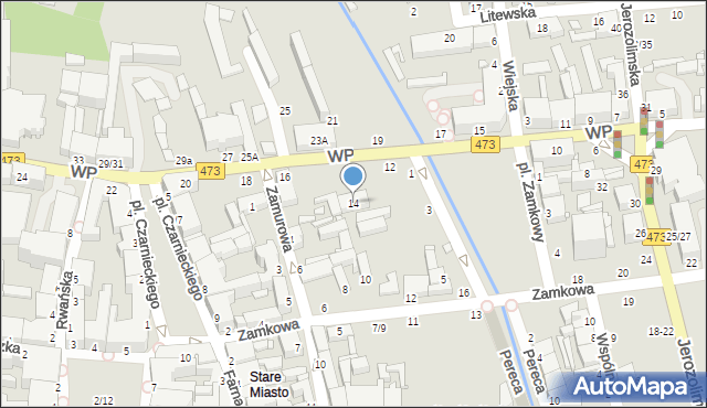 Piotrków Trybunalski, Wojska Polskiego, 14, mapa Piotrków Trybunalski
