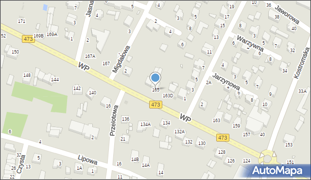 Piotrków Trybunalski, Wojska Polskiego, 165, mapa Piotrków Trybunalski